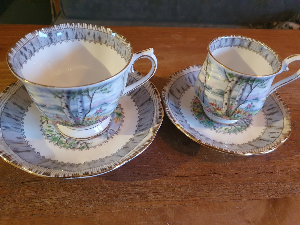 Royal Albert - Tazza e piattino (10) - Enchantment en andere. - Osso, Porcellana, Smalto - Diversi temi #4.3