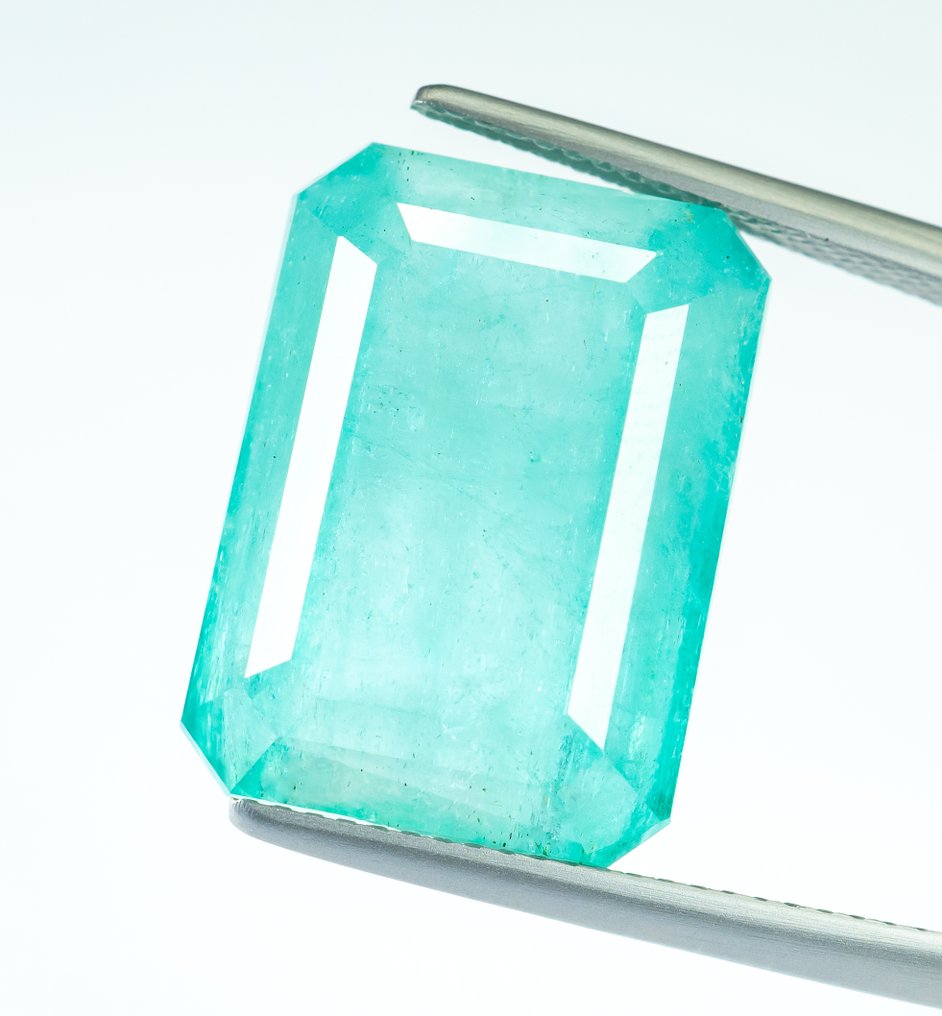 χωρίς τιμή ασφαλείας Σμαράγδι  - 24.11 ct - Bellerophon Gemlab - Μπλε-πράσινο (Νιγηρία) #1.0