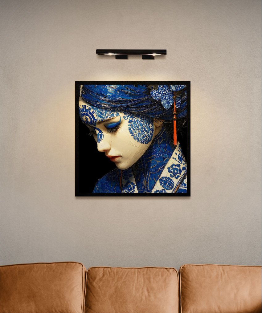 NYX - Élégie d’Azur – Portrait Contemporain en Bleu et Or #1.0
