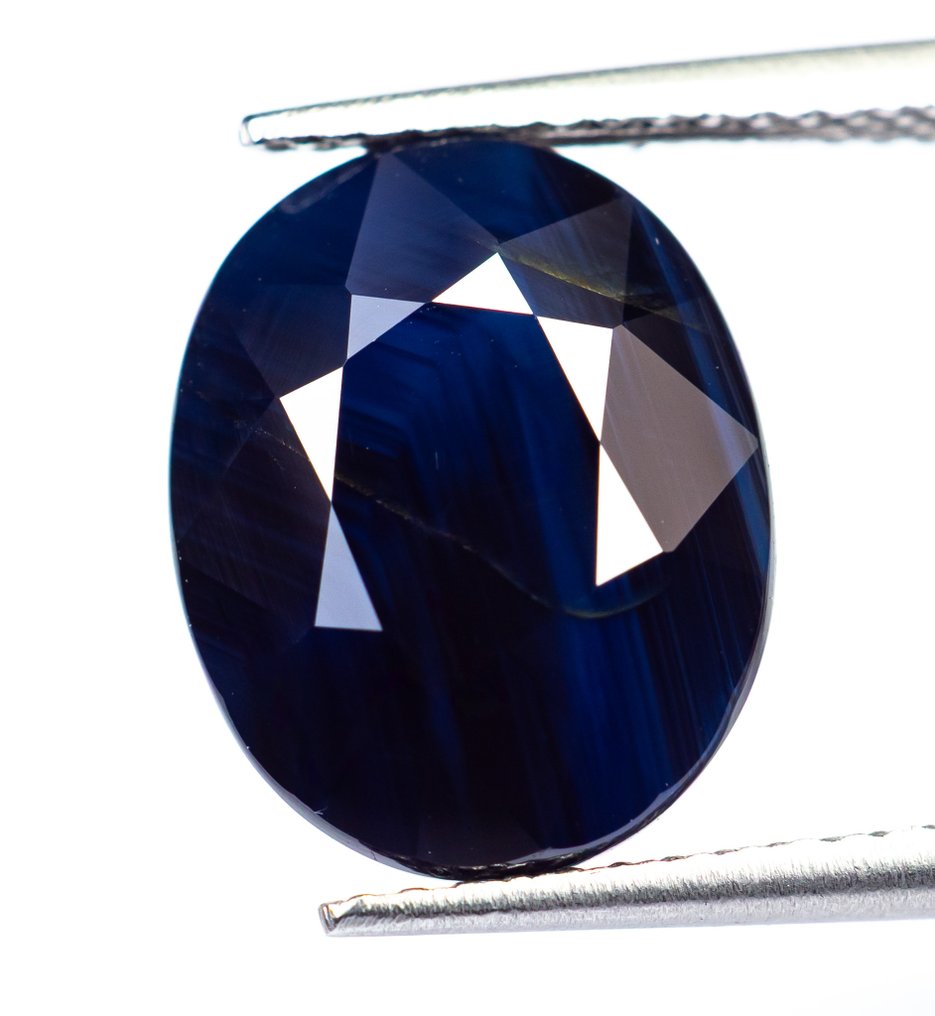 Nincs minimálár Zafír - 9.28 ct - Bellerophon Gemlab - Deep Blue #2.1