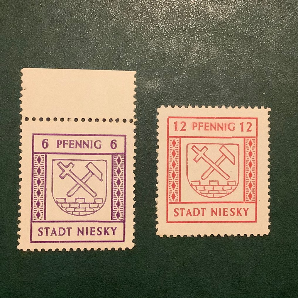 德国 - 本地邮政区 1945 - Niesky：第二次排放 - 经过严格检验 - Michel 3/4 #3.2