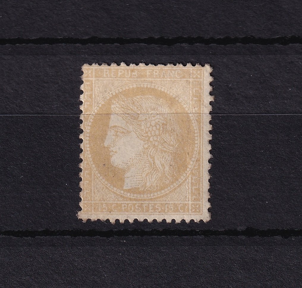 法国 1871 - Cote 730欧元，全新，Cérès 15克拉棕褐色 - Yvert n°59 #1.0
