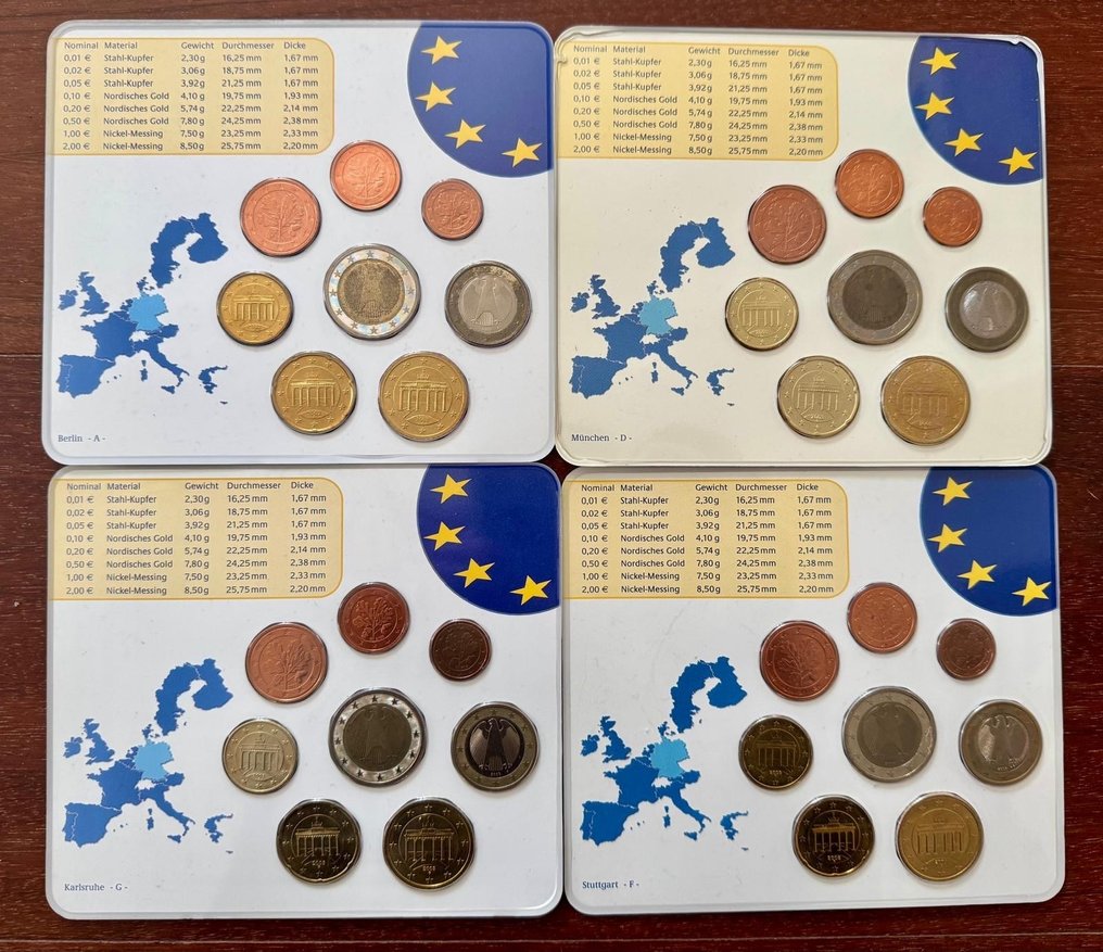 Tyskland. Year Set (BU) 2003/2009 (17 sets) (Ingen reservasjonspris) #3.2