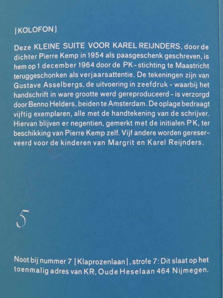 Pierre Kemp - Kleine suite voor Karel Reijnders. & Suite voor een fan - 1964 #4.3