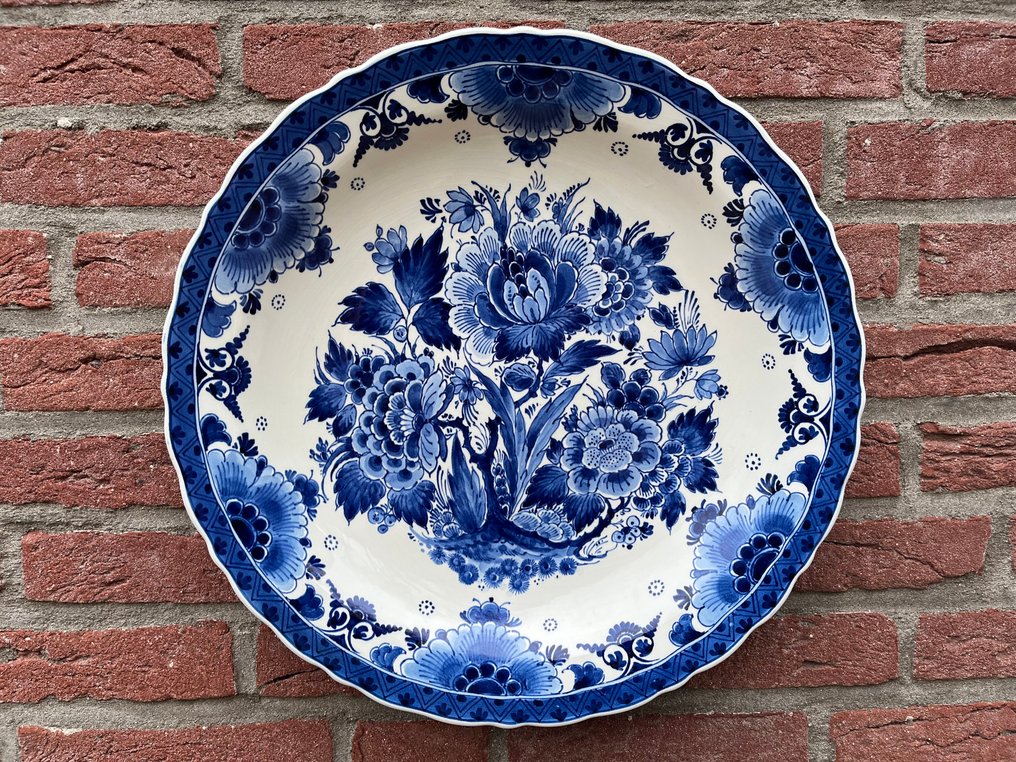 De Porceleyne Fles, Delft - Teller - Delfts blauw groot wandbord - Töpferware #1.0