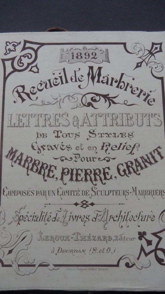 Raymond Bilard - Recueil de Marbrerie [+2] - 1892 #2.1