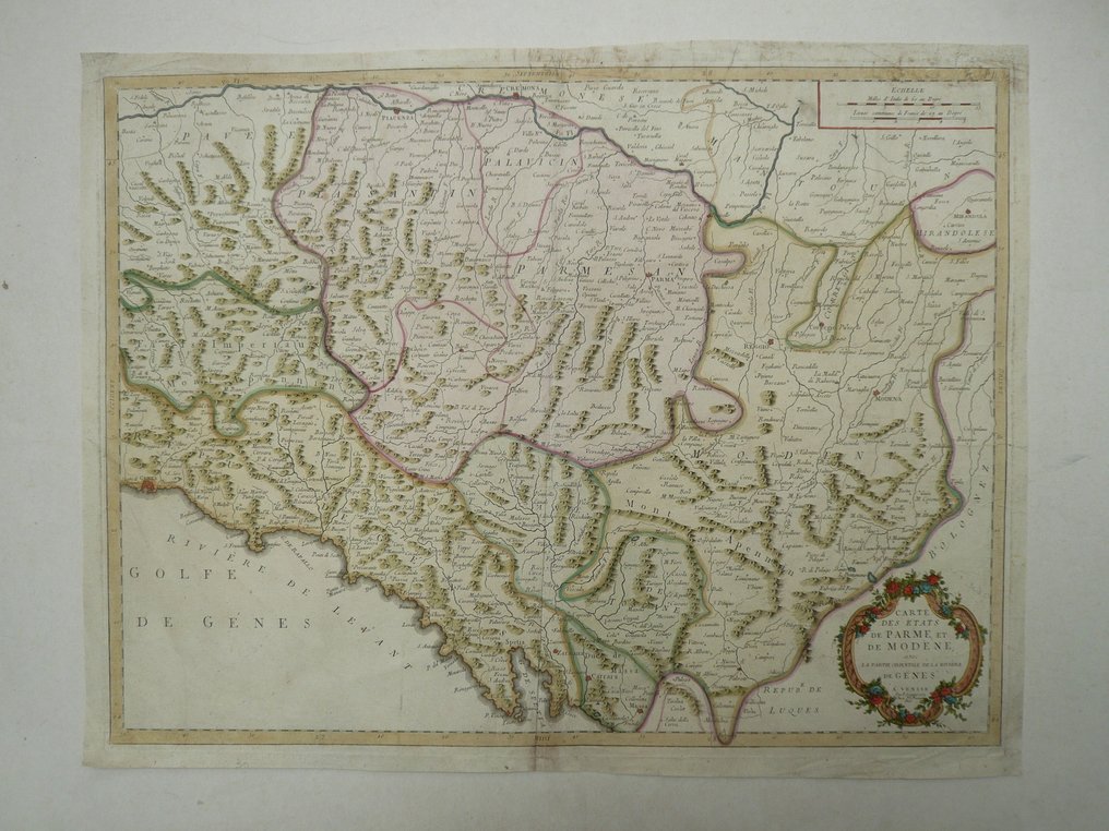 Olaszország - Genua / Parma / Mirandola / Modena; P. Santini / M. Remondini - Carte des Etats de Parme et de Modène - 1761-1780 #1.0