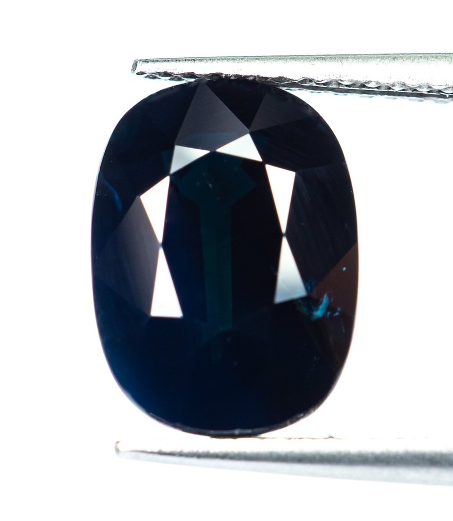 No reserve price Sapphire - 6.43 ct - Bellerophon Gemlab - Dark Blue #1.0