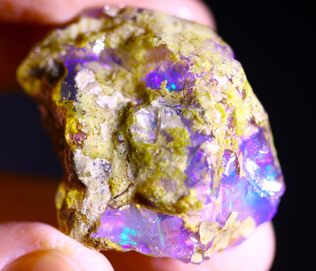 69.6 克拉 - 顶级色彩 - 天然水晶蛋白石 粗略的——请观看视频！- 13.92 g #4.3