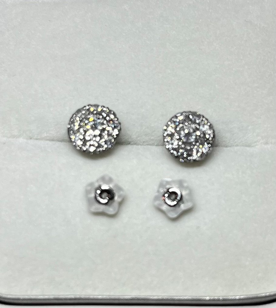 耳釘耳環 鉑金 -  1.00ct. tw. - 1克拉钻石铺镶耳钉 #4.3