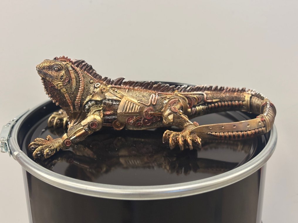 Γλυπτό, Steampunk Iguana - 38 cm - Ρητίνη #2.1
