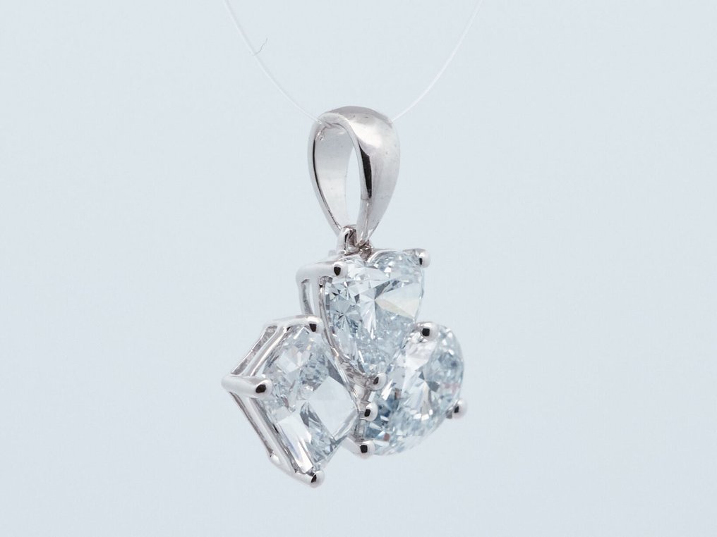 没有保留价 - 吊坠 - 14K包金 白金 - 2.31ct. tw. 钻石 (实验室培育) #1.0
