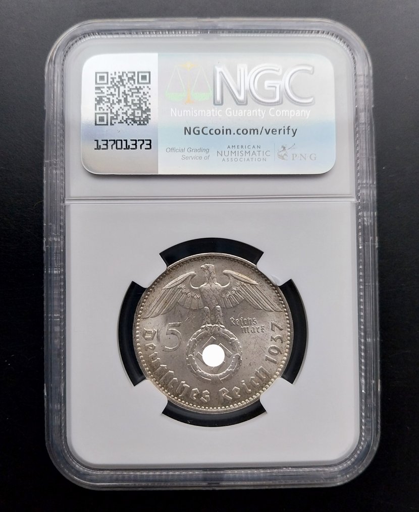 Germany, Third Reich 5 Reichsmark 1937 J MS62  (No Reserve Price) #2.1