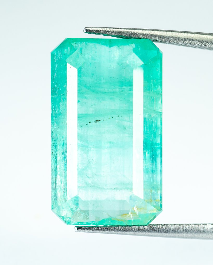 Fără preț de rezervă Smarald  - 16.04 ct - Bellerophon Gemlab - Verde-azuriu (Nigeria) #1.0