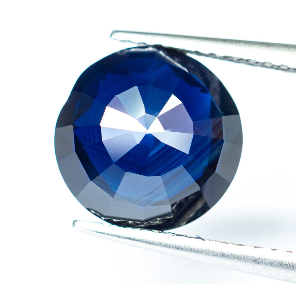 No reserve price Sapphire - 5.10 ct - Bellerophon Gemlab - Deep Blue #3.2