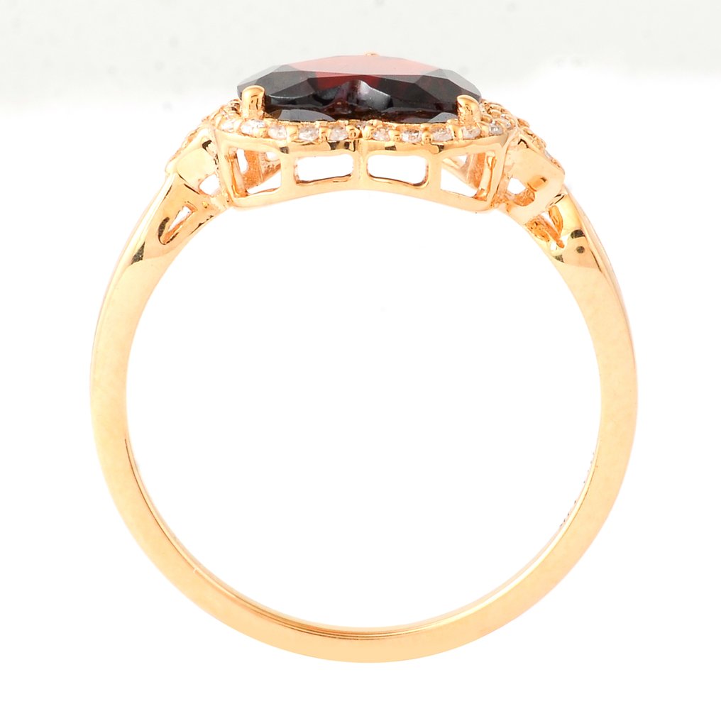 χωρίς τιμή ασφαλείας - Δαχτυλίδι - 14 καράτια Κίτρινο χρυσό -  1.81ct. tw. Γρανάτης - Διαμάντι #3.2