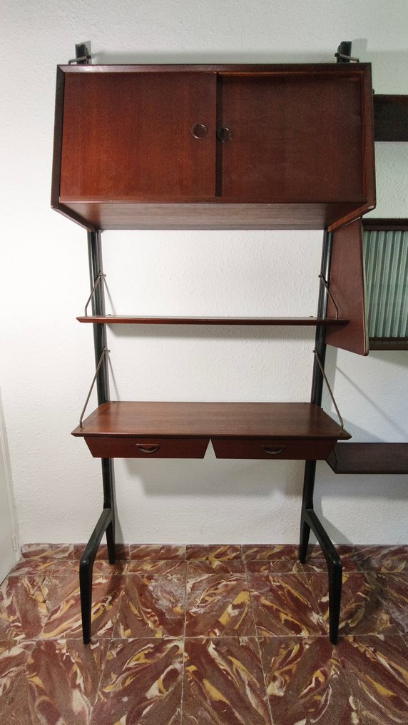 Louis van Teeffelen - Væghylde enhed - Teaktræ, Messing, Rosentræ #3.2