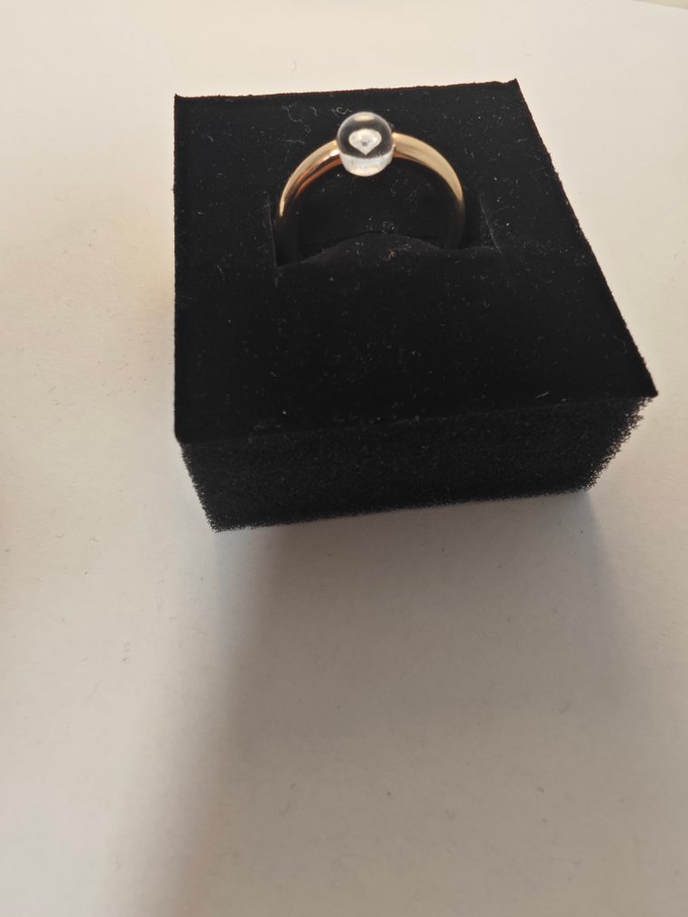 戒指 - 18K包金 黄金 -  0.04ct. tw. 钻石 (天然)  #2.1