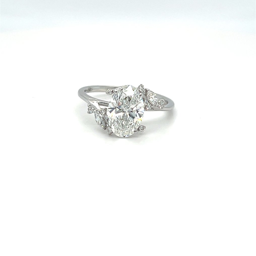 沒有保留價 - 戒指 - 14 克拉 白金 - 2.25ct. tw. 鉆石 (實驗室培育) - 鉆石 #1.0