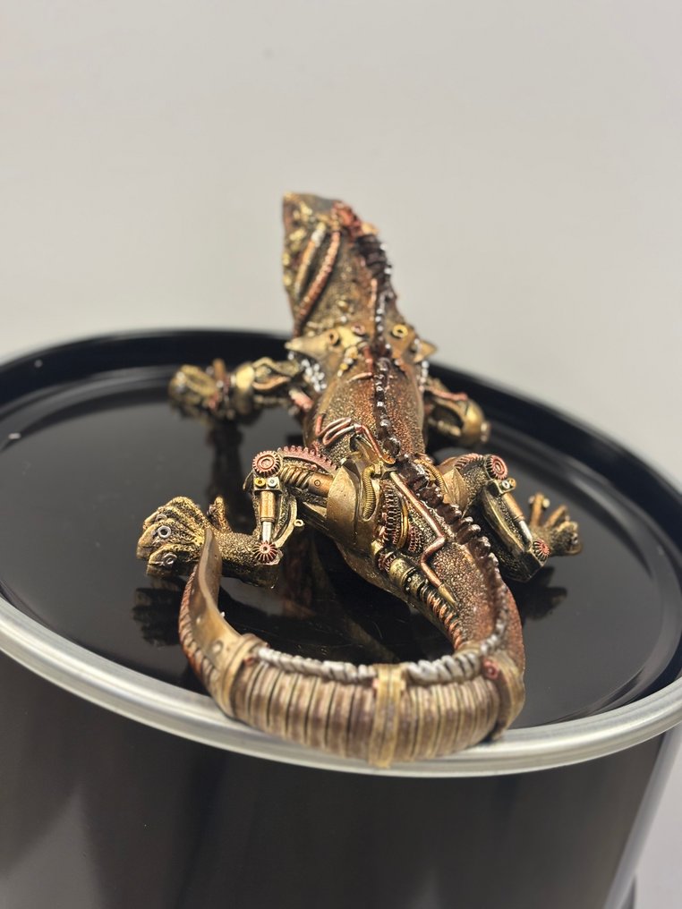 Γλυπτό, Steampunk Iguana - 38 cm - Ρητίνη #3.2