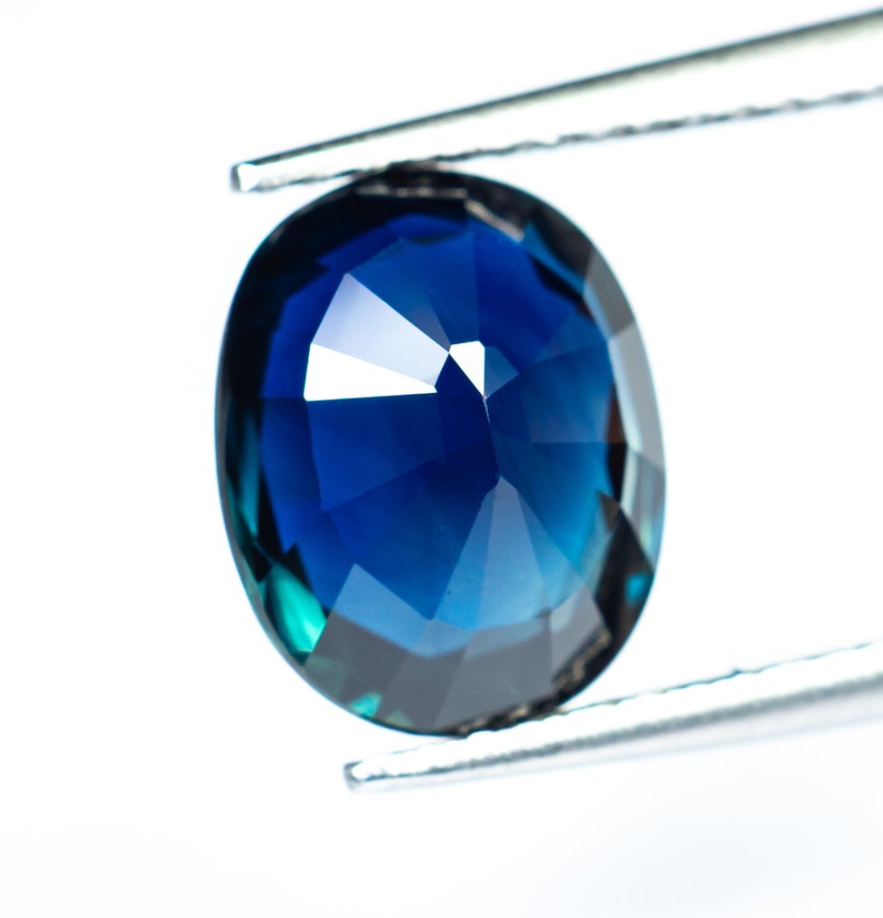 Sans prix de réserve Saphir  - 3.48 ct - Bellerophon Gemlab - Bleu foncé #3.2