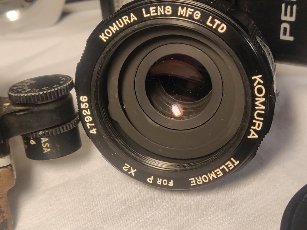 Pentax, Asahi SP1000 set met externe meter + AF280T flitser + Komura TeleMore 2x, Novoflex macro-rail en Single lens reflex camera (SLR) #4.3