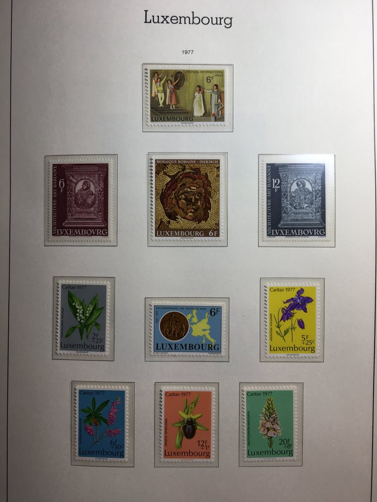 Lussemburgo 1976/2005 - Luxe DAVO -album di Lussemburgo con fogli di album fino al 2005, di cui la collezione è #3.2