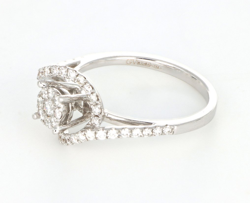 没有保留价 - Giorgio Visconti - 戒指 - 18K包金 白金 - 0.55ct. tw. 钻石 (天然) #1.0