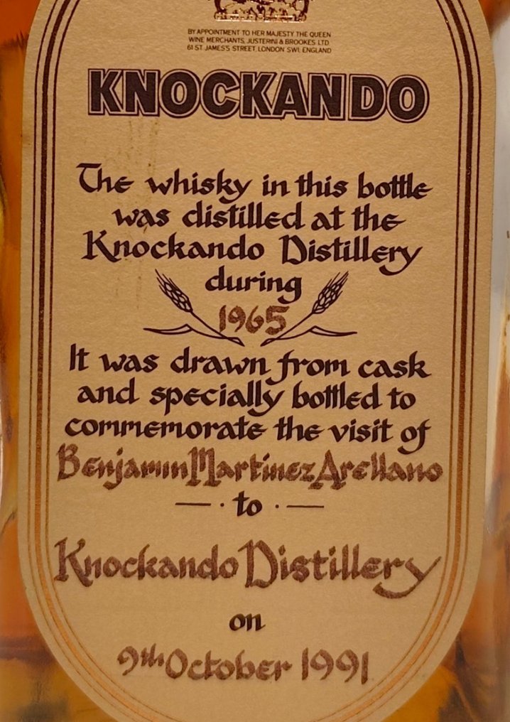 Knockando 1965 for Benjamin Martínez Arellano  - b. 1991  - 70 cl #2.1