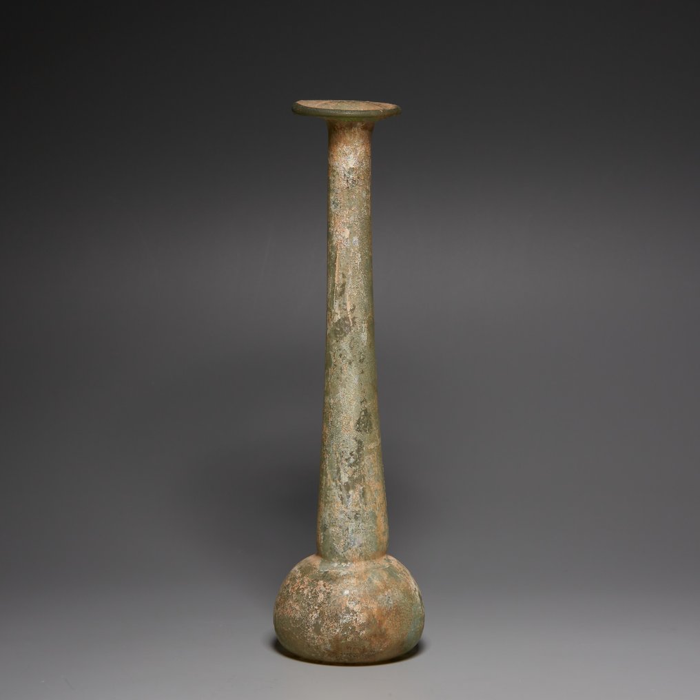 Roma antica Vetro Unguento. I secoli I - III d.C. Altezza 16,7 cm. Ex Sotheby's. #1.0