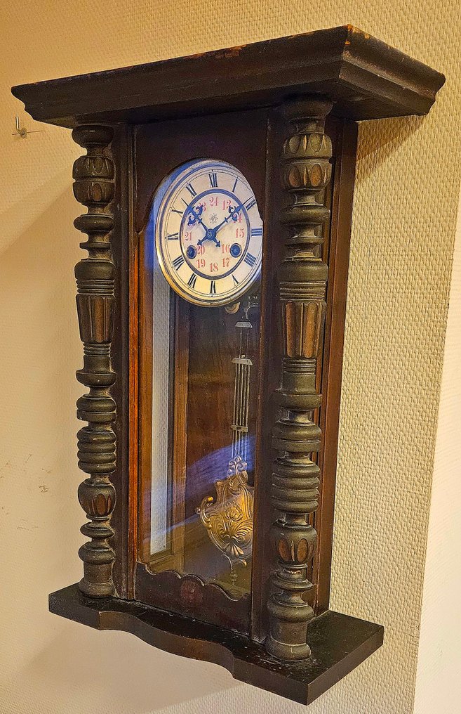 挂钟 - Junghans -   木, 黄铜, 玻璃 - 1940-1950 #1.0