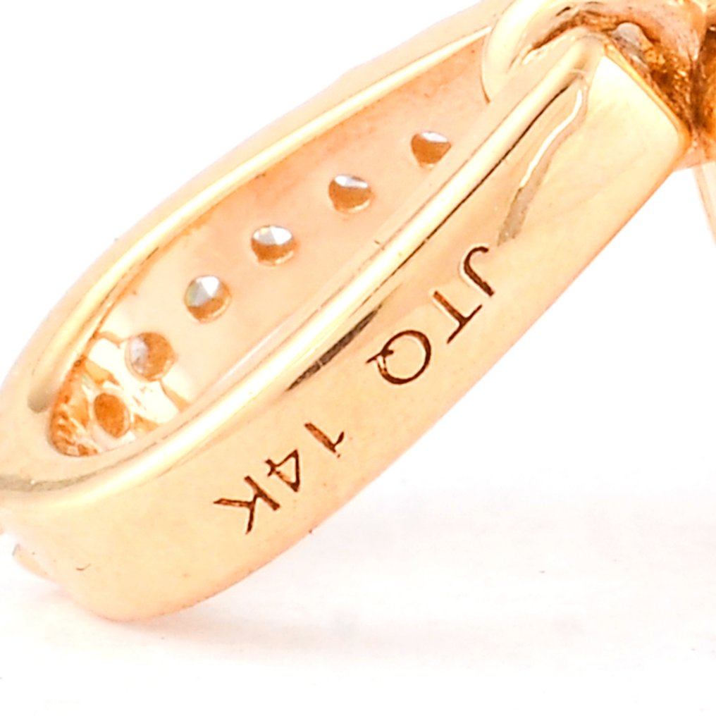 没有保留价 - 吊坠 - 14K包金 黄金 -  3.14ct. tw. 海蓝宝石 - 钻石 #4.3