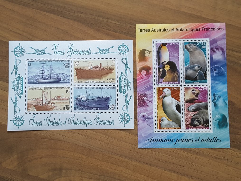 法属南极和南极领地 2001/2005 - 近乎完整的五年，没有旅行笔记。 - Yvert 287 à 307, 322 à 371, 384 à 417, 429 à 434 #2.1