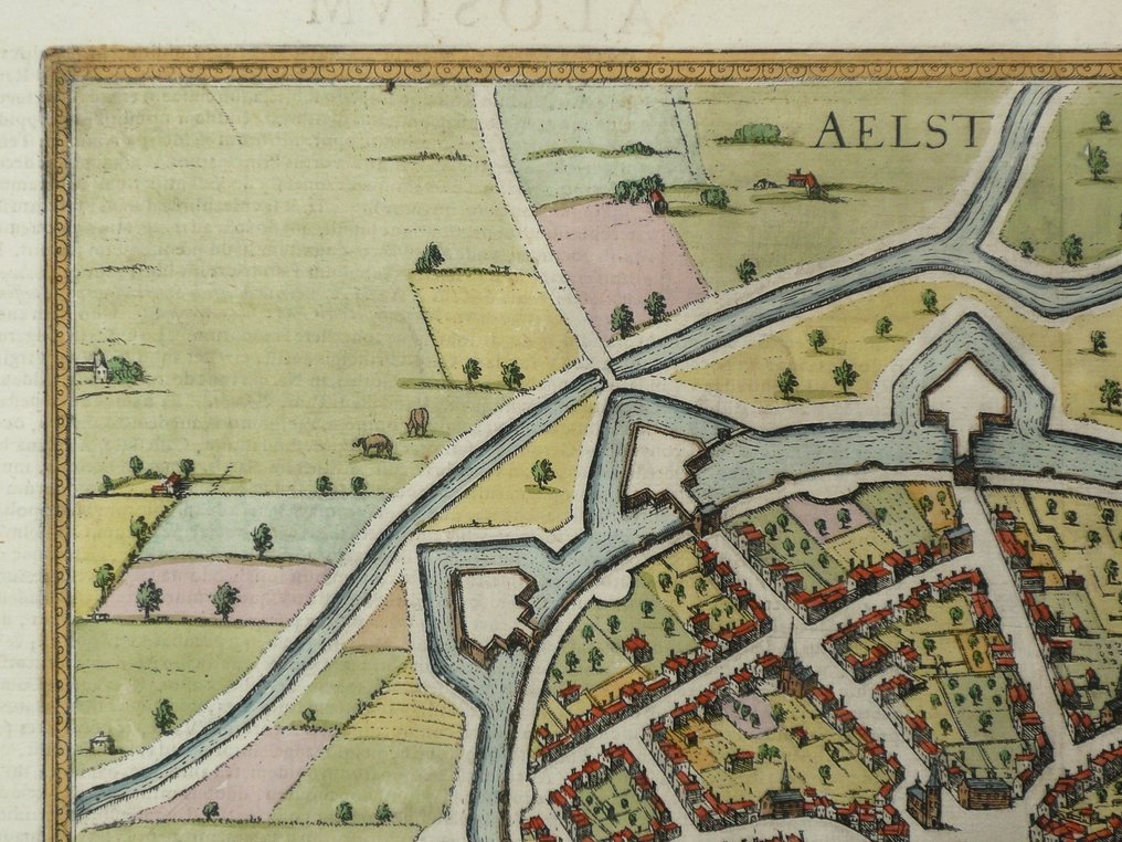 歐洲 - 比利时 / Aalst; G. Braun / F. Hogenberg - Aelst / Alostum urbs Flandriae Imperiatoriae - 1581-1600 #2.1