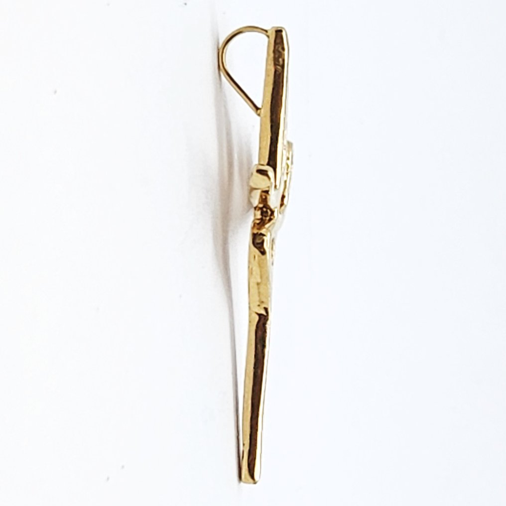 Cross pendant - 18 kt. Yellow gold #3.2