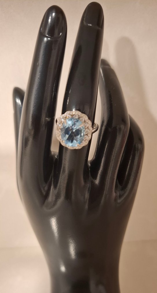 Senza Prezzo di Riserva - Anello Argento Topazio - Gema natural 8 CT #4.3