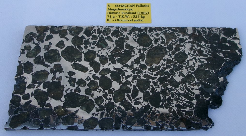 Seymchan meteorit Pallasit - Magasság: 10.5 cm - Szélesség: 5.3 cm - 71 g - (1) #4.3