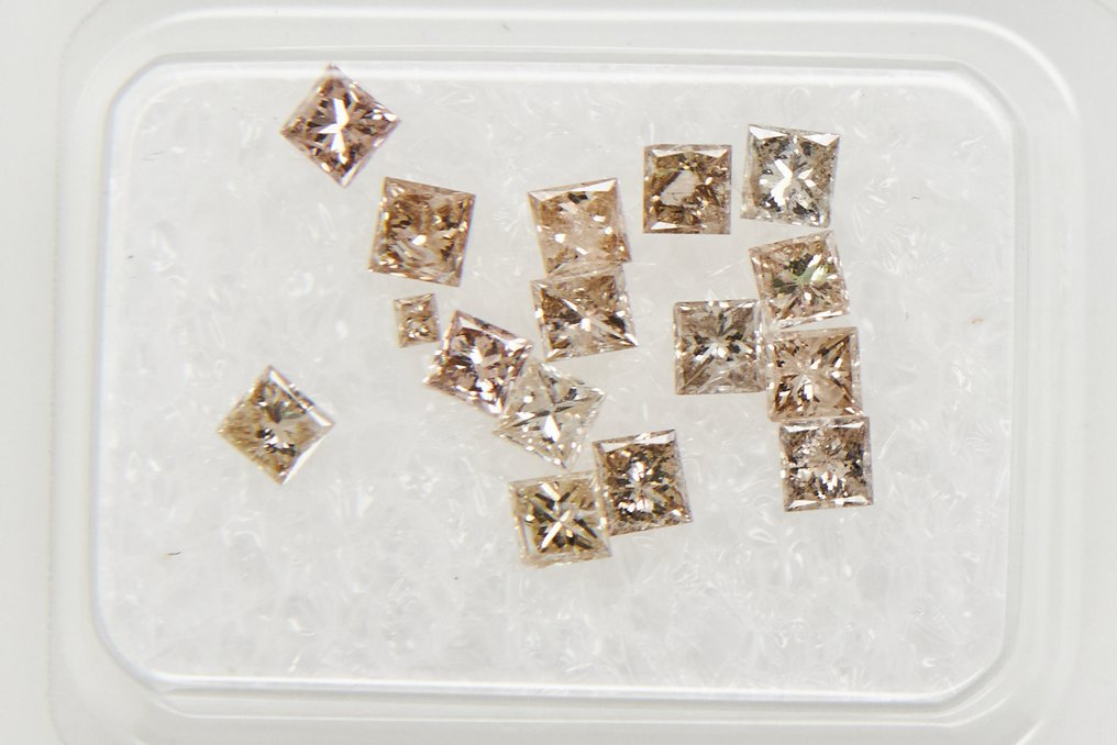 Senza Prezzo di Riserva - 16 pcs Diamante (Naturale) - 1.09 ct - Rettangolo - SI1, SI2, I1, I2, I3 - Gem Report Antwerp (GRA) #2.1