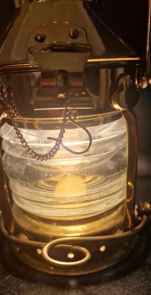 Decorative ship's lamp - Messing, Glas #2.1