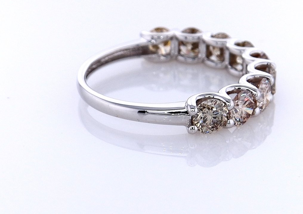 没有保留价 - 戒指 - 14K包金 白金 -  1.84ct. tw. 钻石 (天然色彩的) #4.3