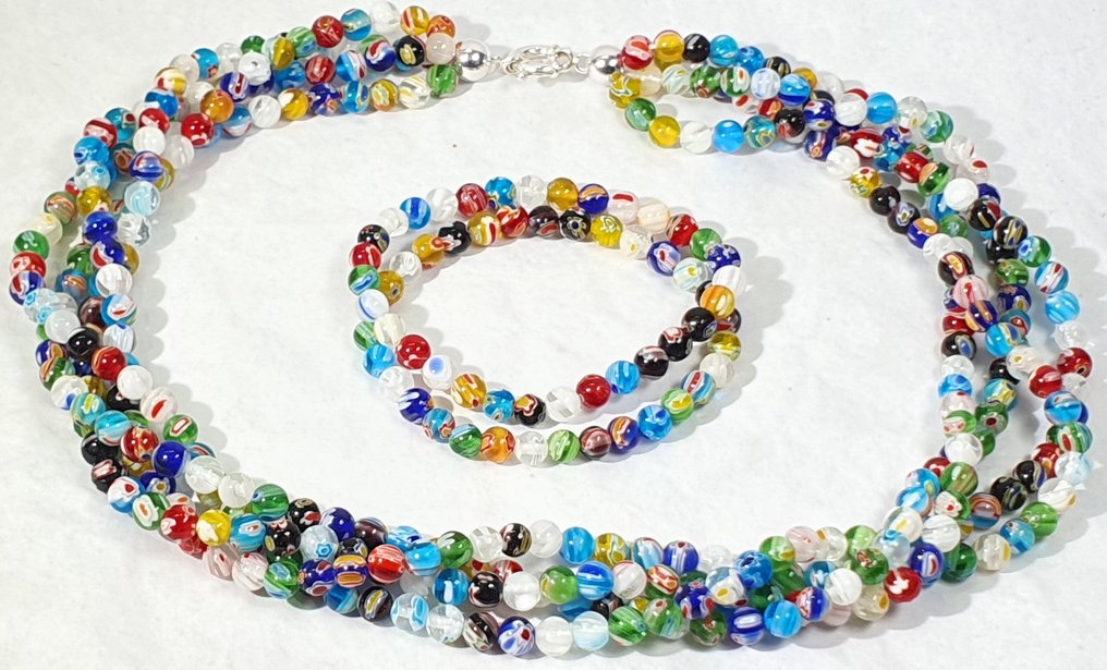 伊甸园花园玻璃水晶 - 4圈 - 内心平静 - 925纯银 - 项链 #3.2