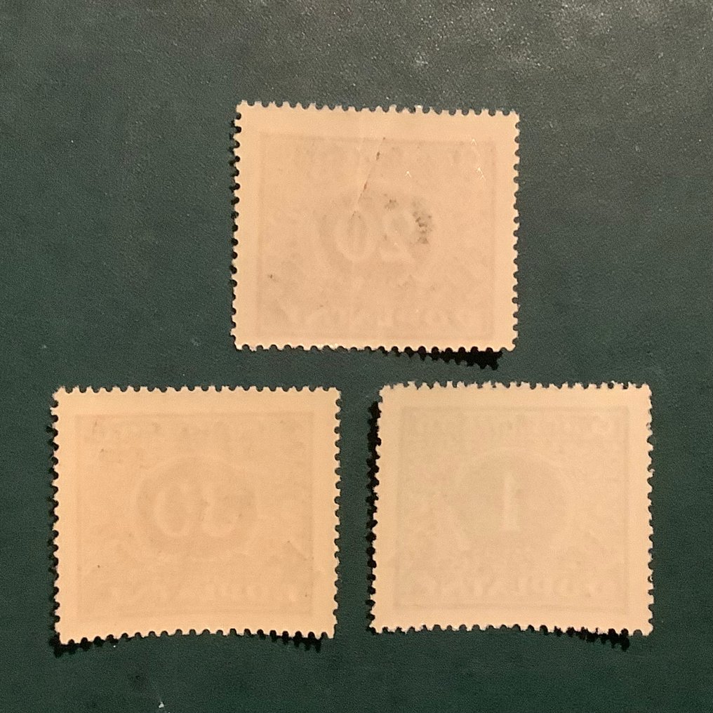 Bohemia and Moravia 1938 - Rumberg: 3 penalty postage seals with 'we are free' overprint - Michel #4.3