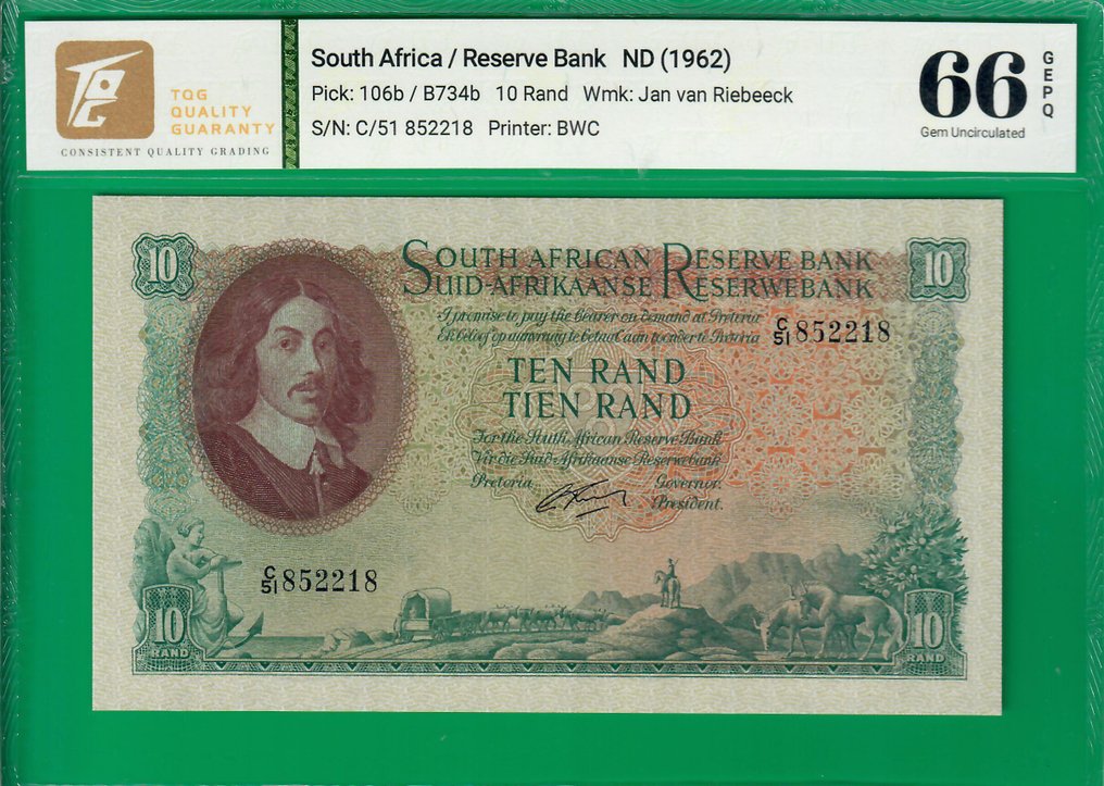 Zuid-Afrika. - 10 rand ND(1962) - Pick 106b  (Zonder Minimumprijs) #1.0