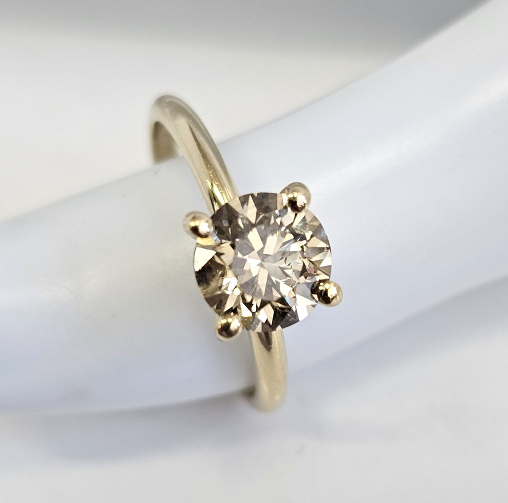 Sans prix de réserve - Bague - 14 carats Or jaune -  1.52ct. tw. Diamant (Naturelle) - Diamant #4.3