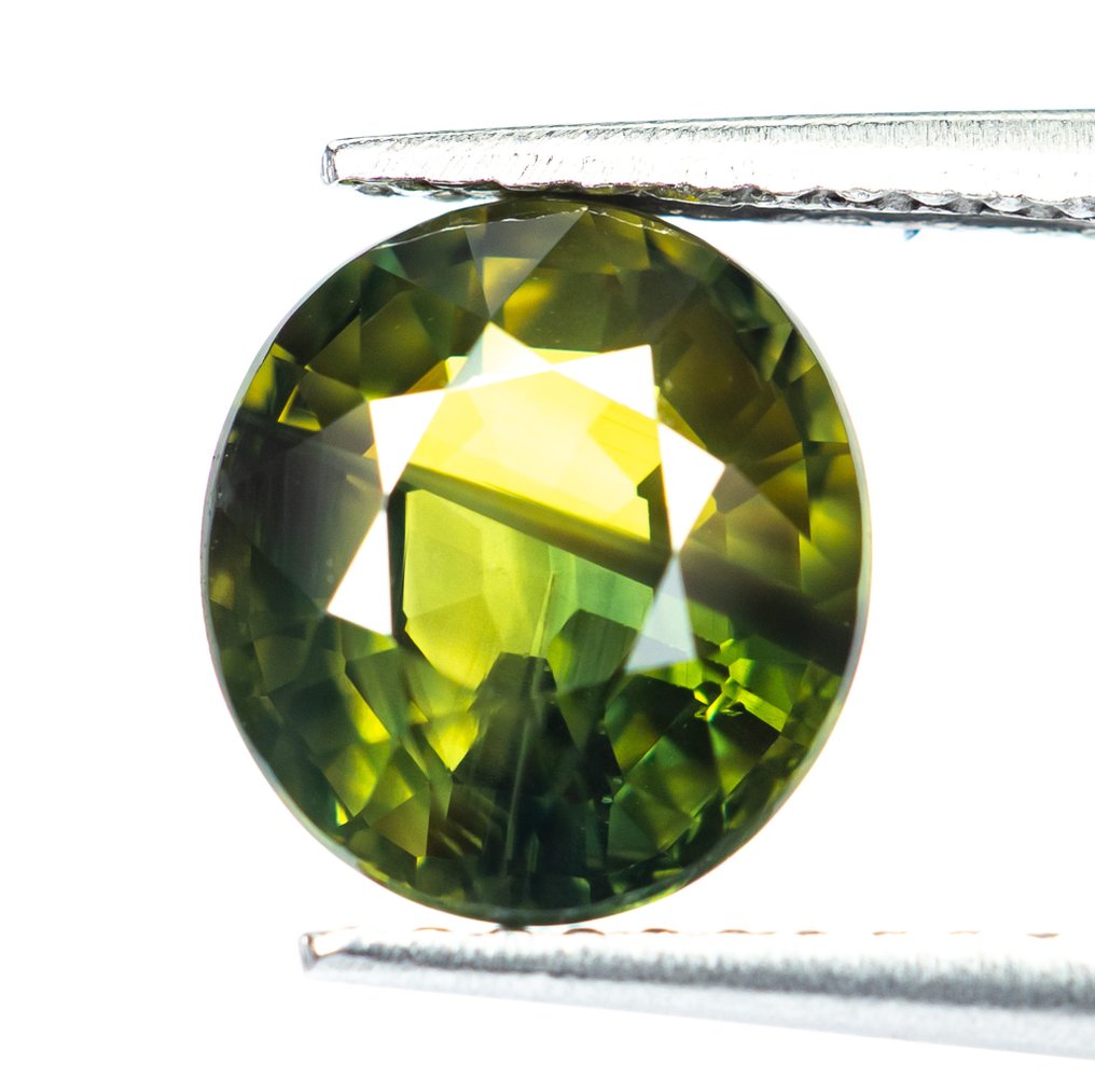 No reserve price Sapphire - 3.13 ct - Bellerophon Gemlab - Yellowish Green #1.0