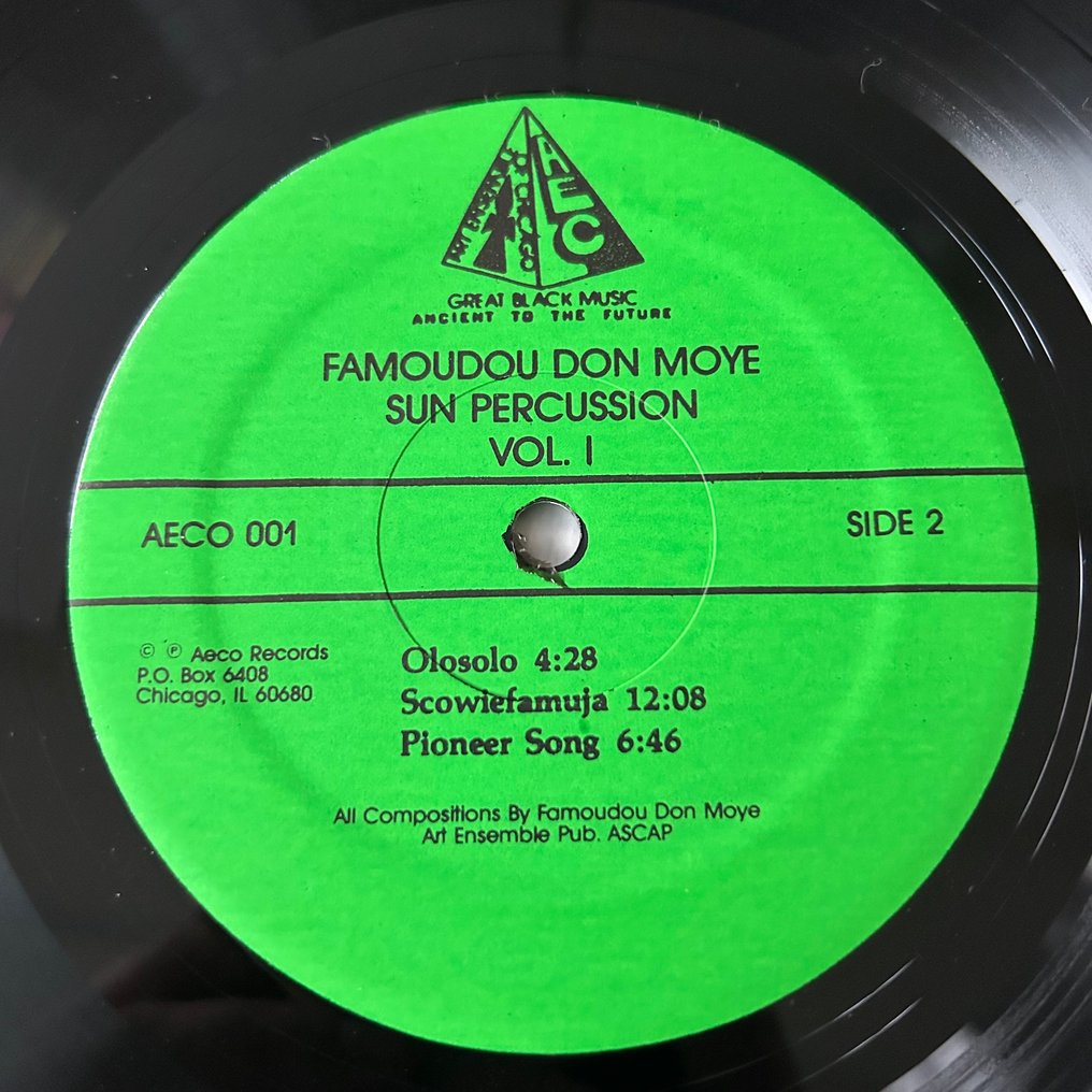 Famoudou Don Moye - Sun Percussion Volume One (SIGNED by Don Moye) - Single Vinyl Record - 1st Pressing - 1975 #4.3