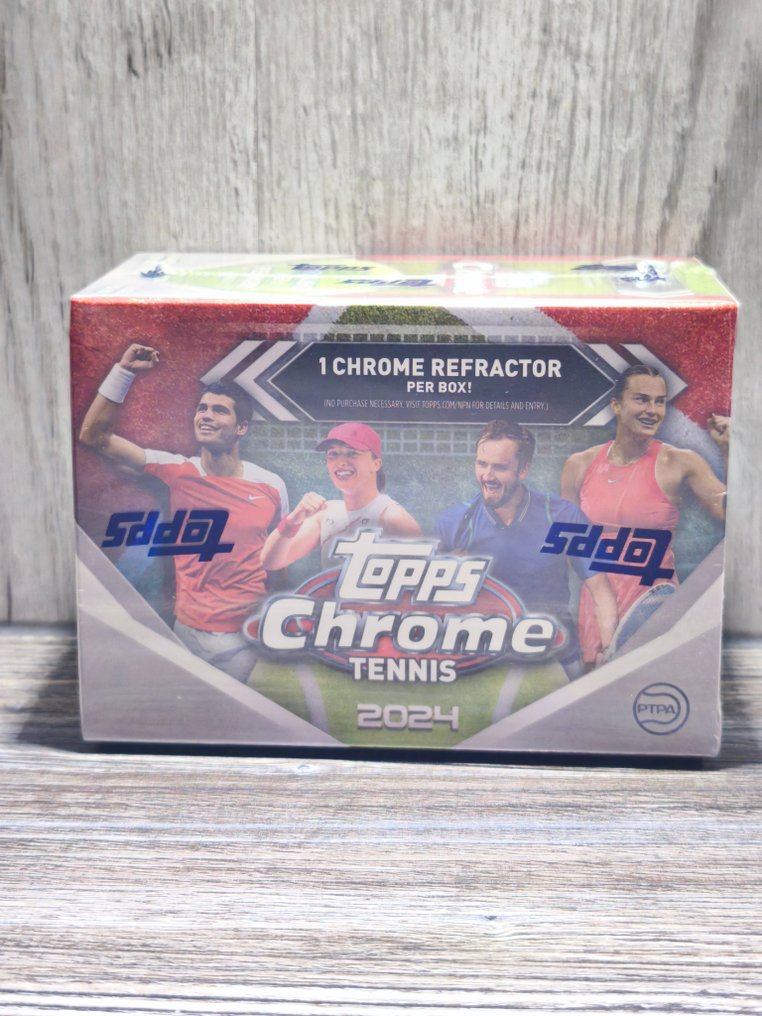 2024 Topps Chrome Novak Djokovic   Carlos Alcaraz   Iga Swiatek   Aryna Sabalenka   Coco Gauff   Daniil Medvedev Original packaging, 2024 Topps Chrome Tennis 7-Pack Blaster Box - Mint (M) #4.3