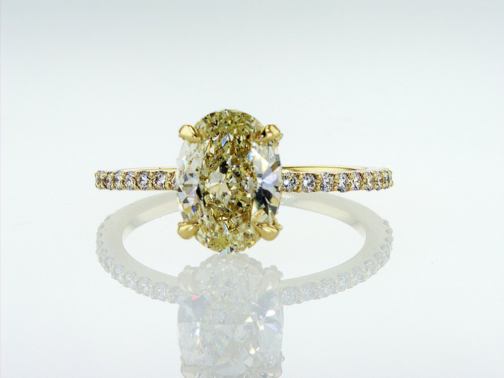 戒指 - 14K包金 黄金 - 2.39ct. tw. 黄色 钻石 (天然色彩的) - 钻石 - R00117 #1.0