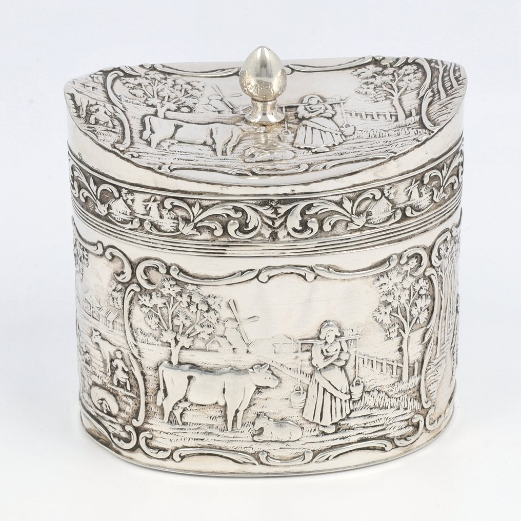 Theebus - Teacaddy - H. Hooijkaas - Cutie - .833 argint #1.0