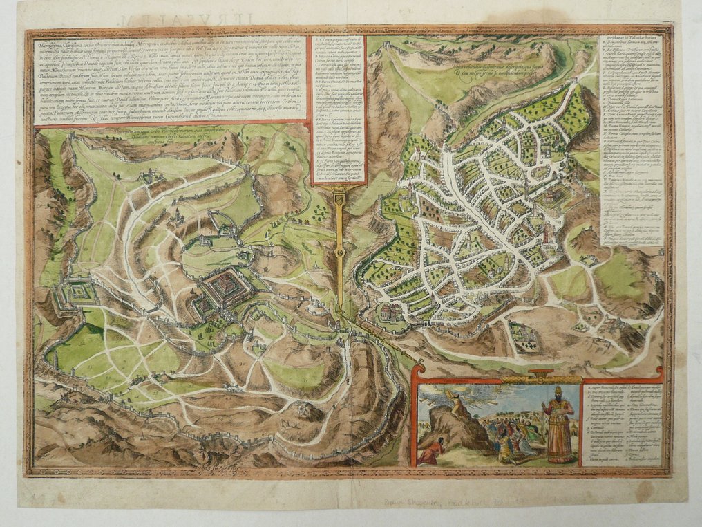 Israel - Jerusalem; Georg Braun and Frans Hogenberg - Hierosolyma Clarissima - 1581-1600 #1.0